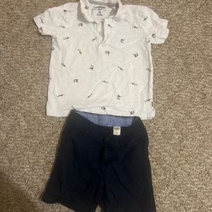 Oshkosh 4t polo shirt and dress shorts